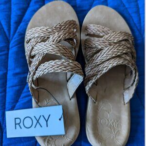 Roxy Shadi sandals 7, tan, flat.